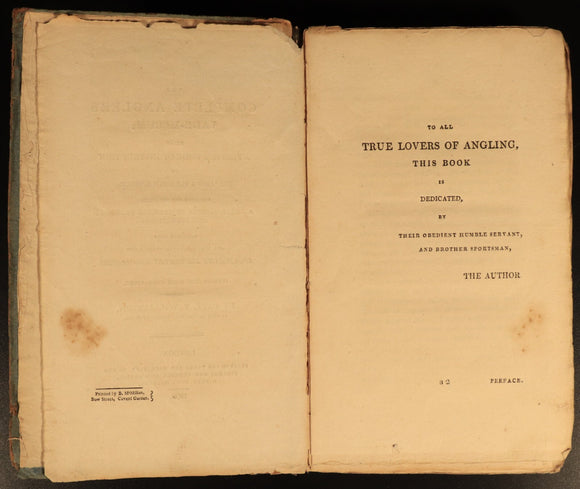 1808 The Complete Anglers Vade-Mecum by T. Williamson Antiquarian Fishing Book