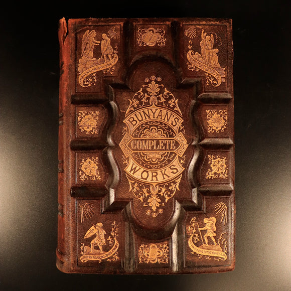 1877 Complete Works Of John Bunyan Antique Illustrated Christian Literature Book