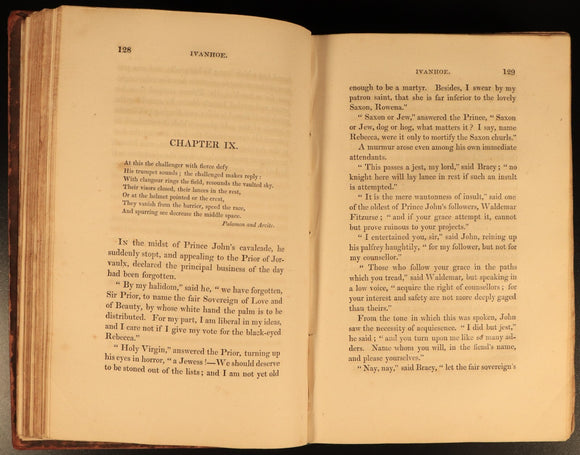 1822 Historical Romances Ivanhoe by Walter Scott Antiquarian Fiction Book 2vol