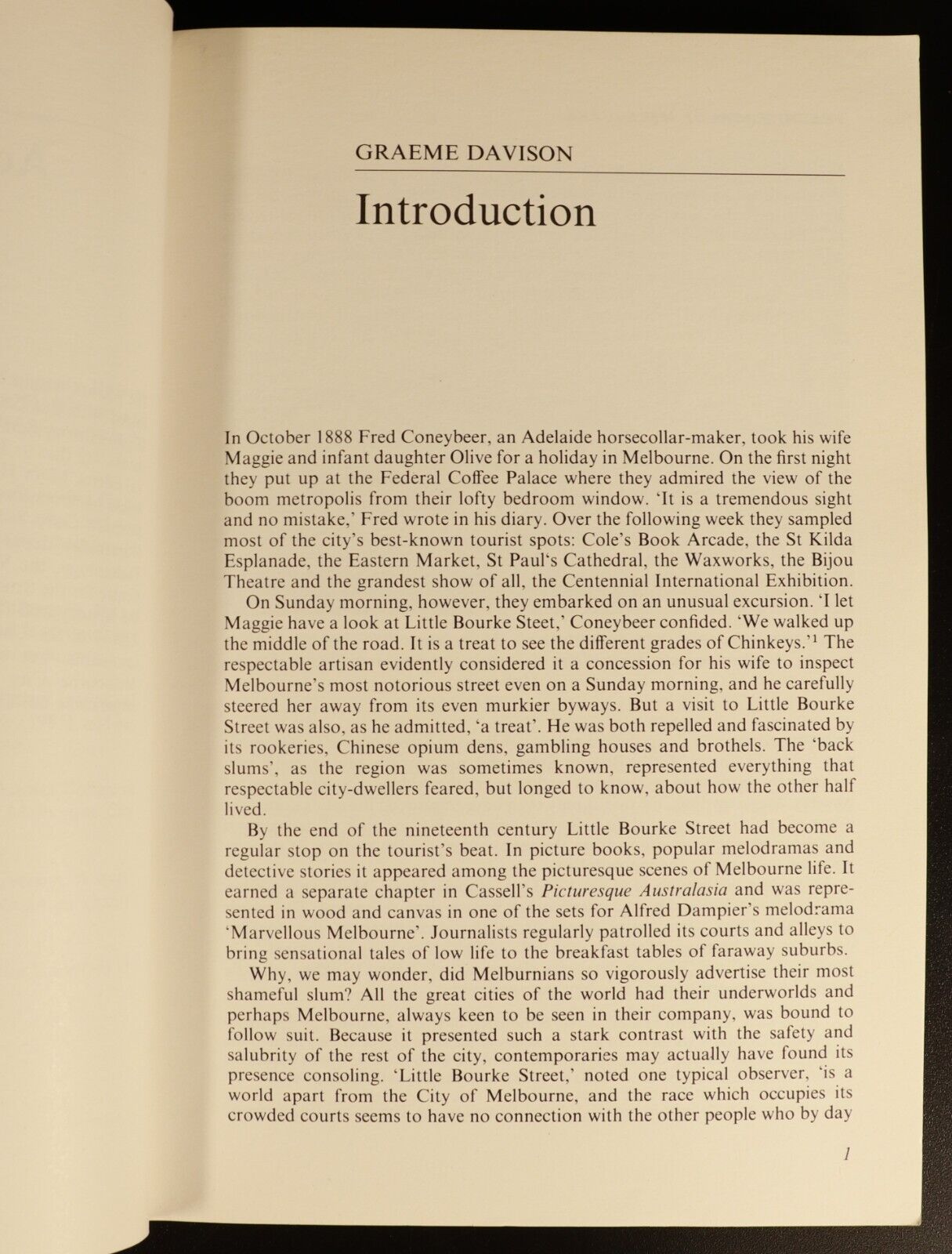 1985 The Outcasts Of Melbourne by Graeme Davison Australian History Book 1st Ed