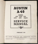 1952 Austin A40 Service Manual Vintage Automotive Reference Book Made In England-3