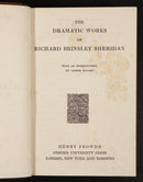 1906 The Dramatic Works Of Richard Brinsley Sheridan Antique Irish Drama Book-3
