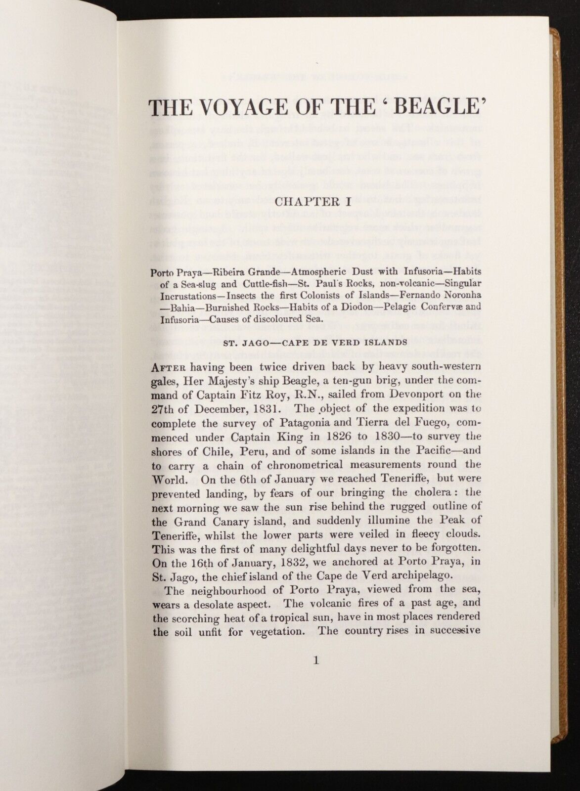 c1968 The Voyage Of The Beagle by Charles Darwin Vintage Natural History Book