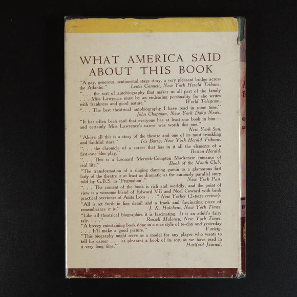 1945 A Star Danced - Gertrude Lawrence Antique Autobiography Book London Musical