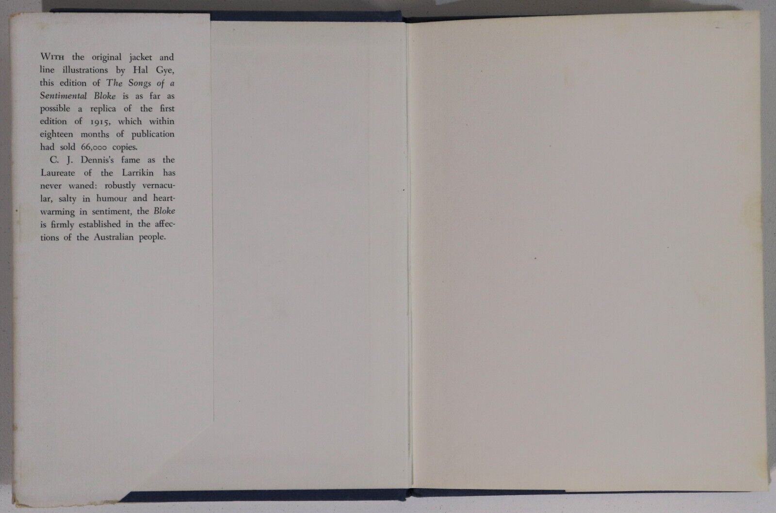 1967 Songs Of A Sentimental Bloke by CJ Dennis Australian Literature Book