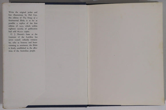 1967 Songs Of A Sentimental Bloke by CJ Dennis Australian Literature Book