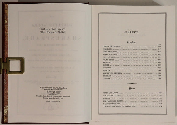 1987 3vol The Complete Works of Shakespeare Classic Literature Book Set