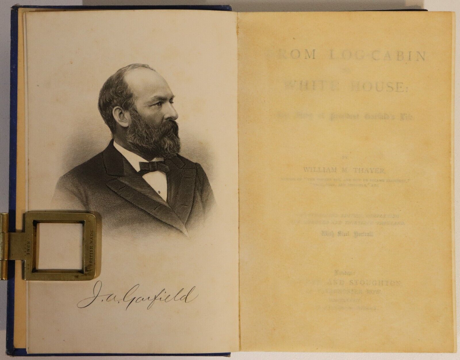 1884 From Log Cabin To White House Antique American Presidential History Book - 0