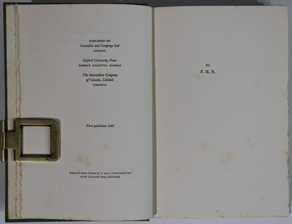 1933 The Fleeting by Walter De La Mare 1st Edition British Literature Book