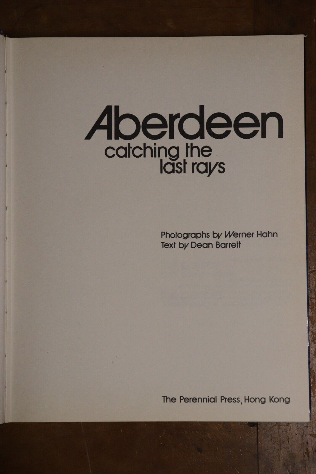1974 Aberdeen: Catching The Last Rays Werner Hahn Vintage Hong Kong History Book
