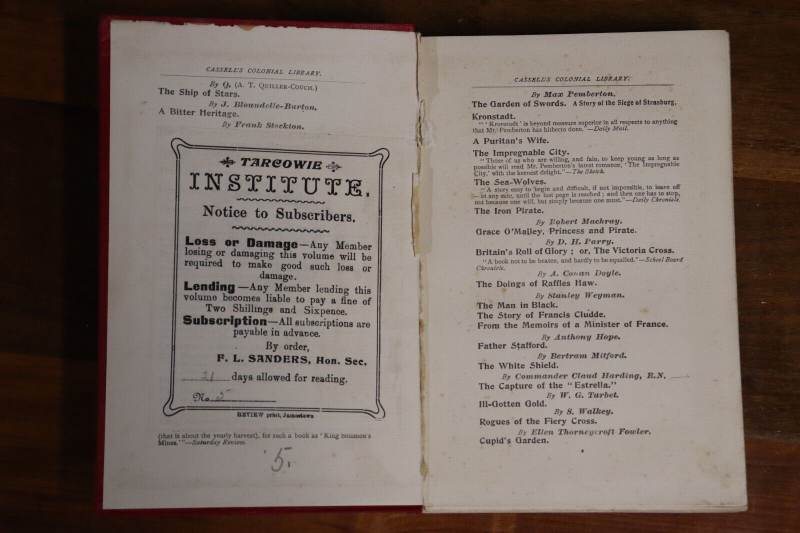 1899 The Vizier Of The Two Horned Alexander F. Stockton Antique Fiction Book