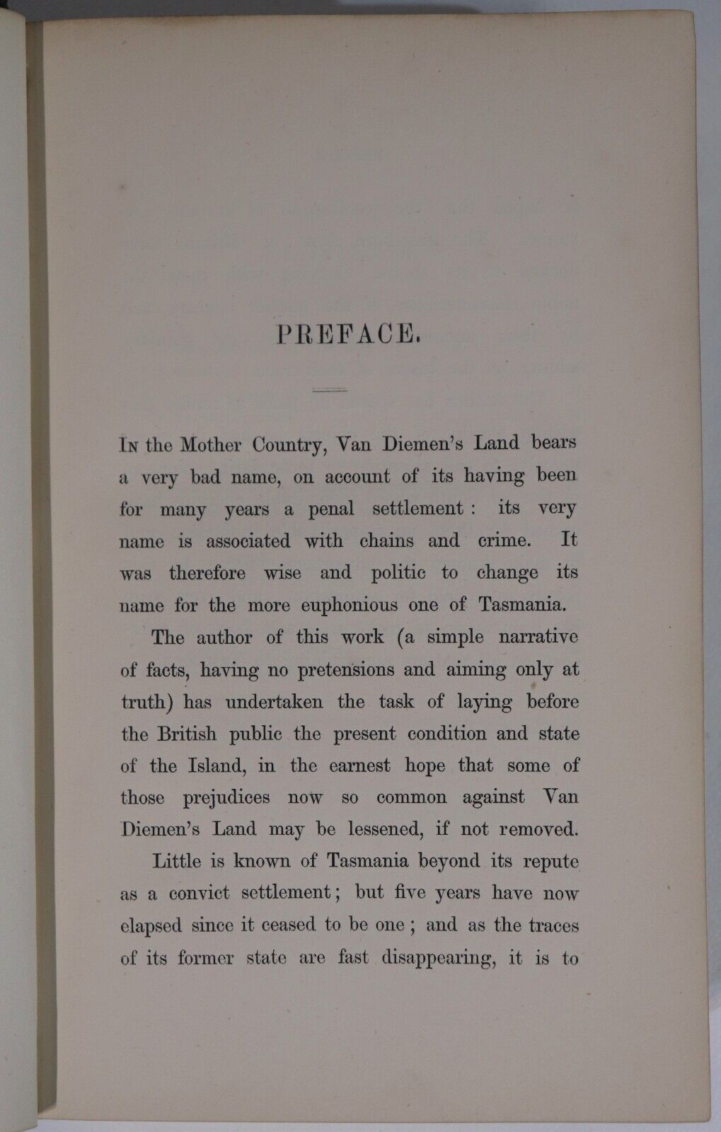 1856 A Residence In Tasmania by Capt. H. Butler Stoney Australian History Book