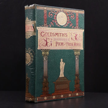 c1859 Poetical & Prose Works Of Oliver Goldsmith Antique Book Steel Engravings