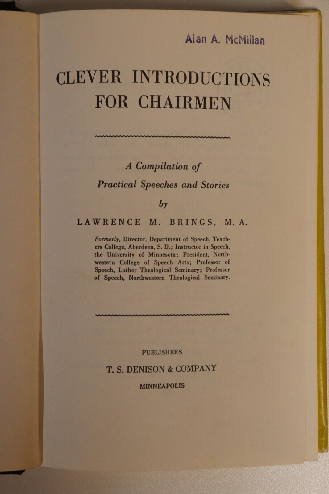 1972 Clever Introductions For Chairmen Vintage Speech Writing Reference Book - 0