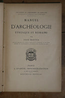 1884 Manuel d'Archéologie Etrusque et Romaine Antique Archeology History Book-3