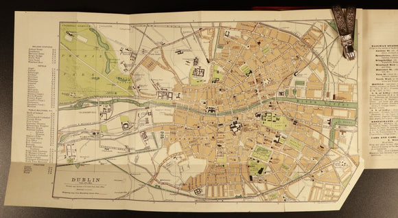 1902 Through Guide Series Ireland Part 1 Antique British Travel Guide w/Maps