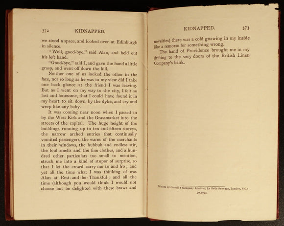 1918 2vol Kidnapped & Catriona by R.L. Stevenson Antique Literature Books