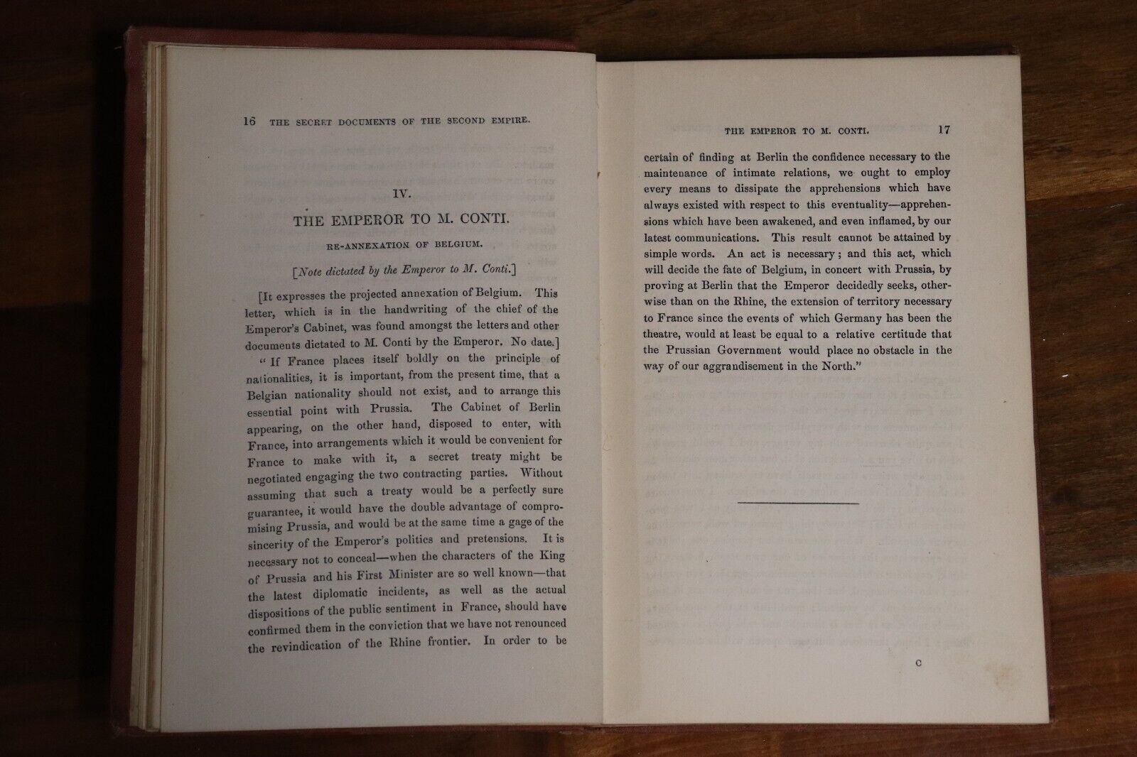 1871 The Secret Documents Of The Second Empire Antique French History Book