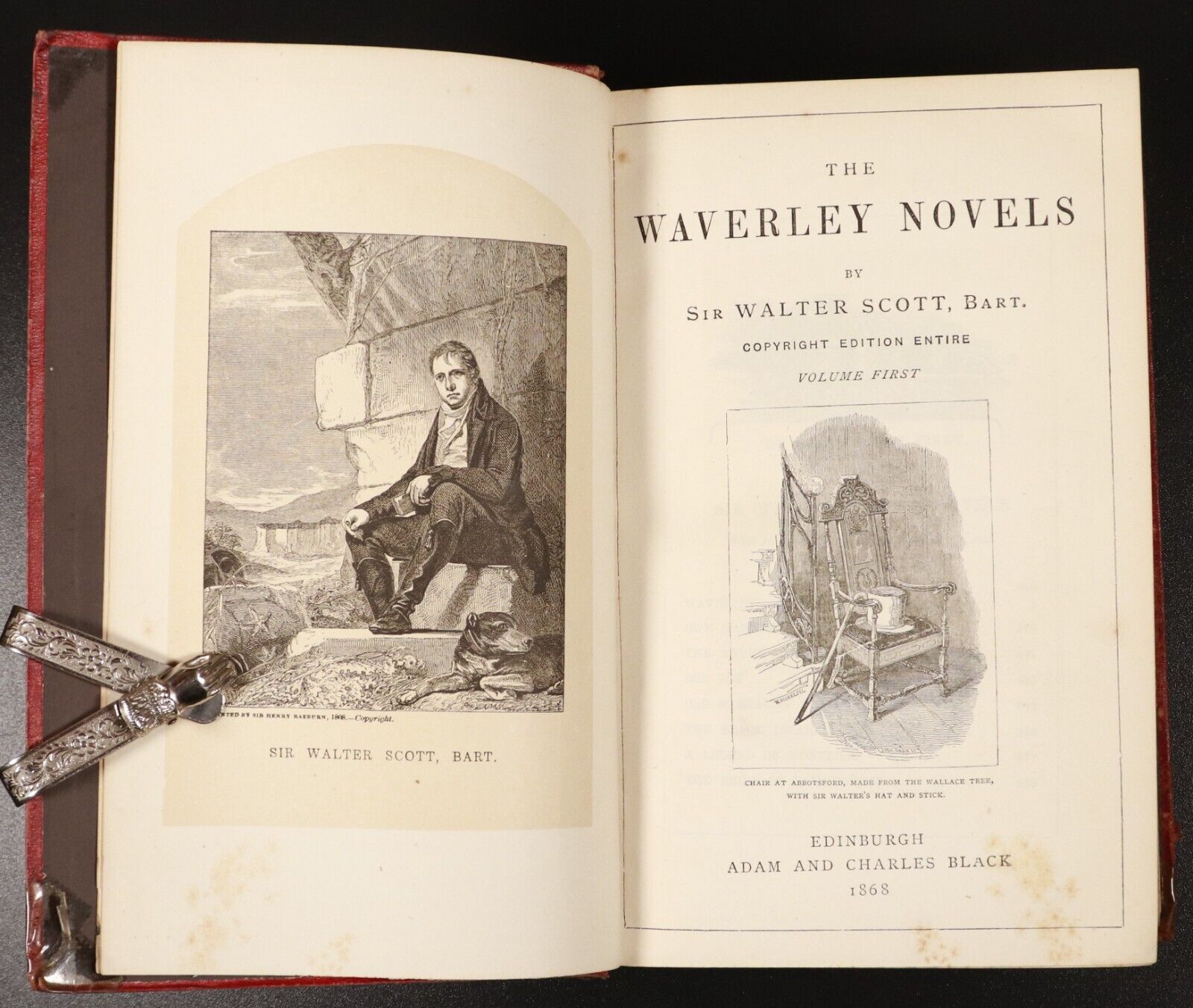 1868 4vol The Waverley Novels by Walter Scott Antique British Fiction Book Set