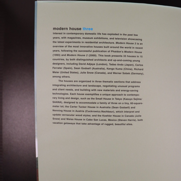 2008 Modern House Three by Raul A. Barreneche Architecture Reference Book - 0