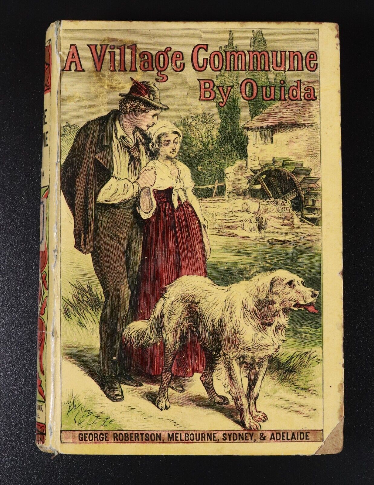 c1910 A Village Commune by Ouida Antique English Female Author Fiction Book