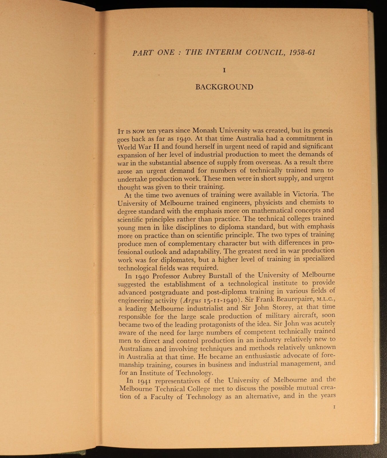 Monash University First Ten Years 1968 Australian History Book SIGNED LETTER