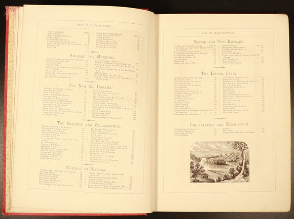 c1885 American Pictures In Pen & Pencil Antique Picturesque Book Samuel Manning