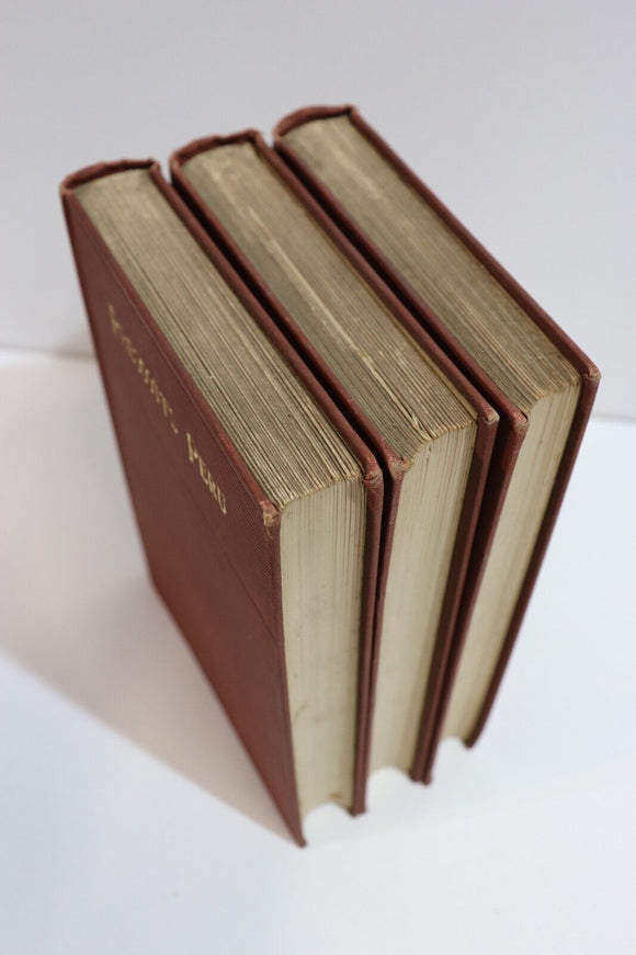 c1910 3vol History Of The Conquest Of Peru WH Prescott Antique History Book Set