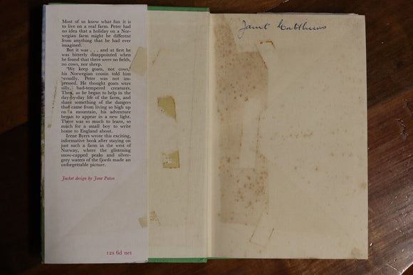 1961 Farm On The Fjord by Irene Byers Childrens Story Book British Fiction