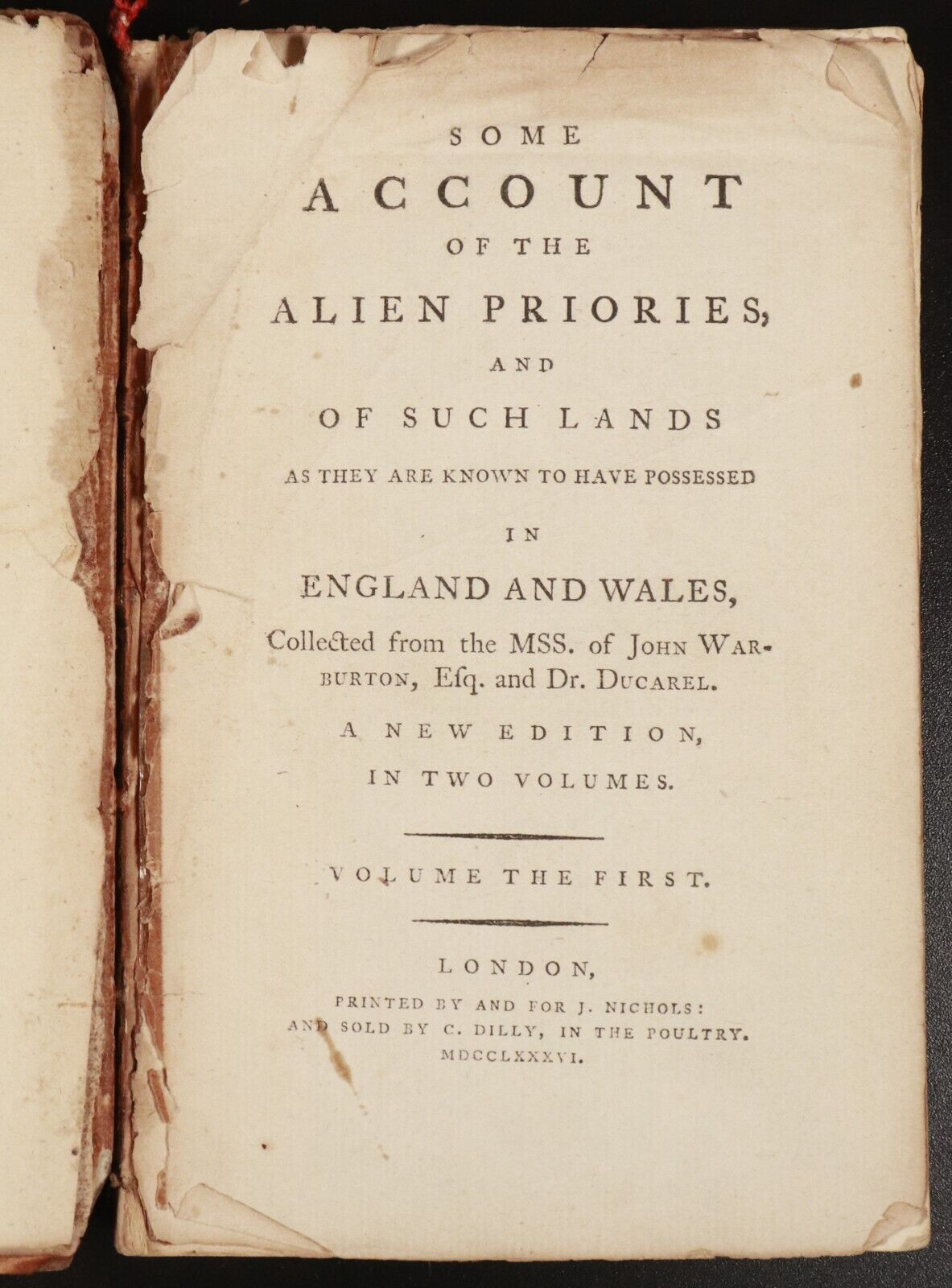 1786 2vol Some Account Of The Alien Priories Antiquarian British History Books