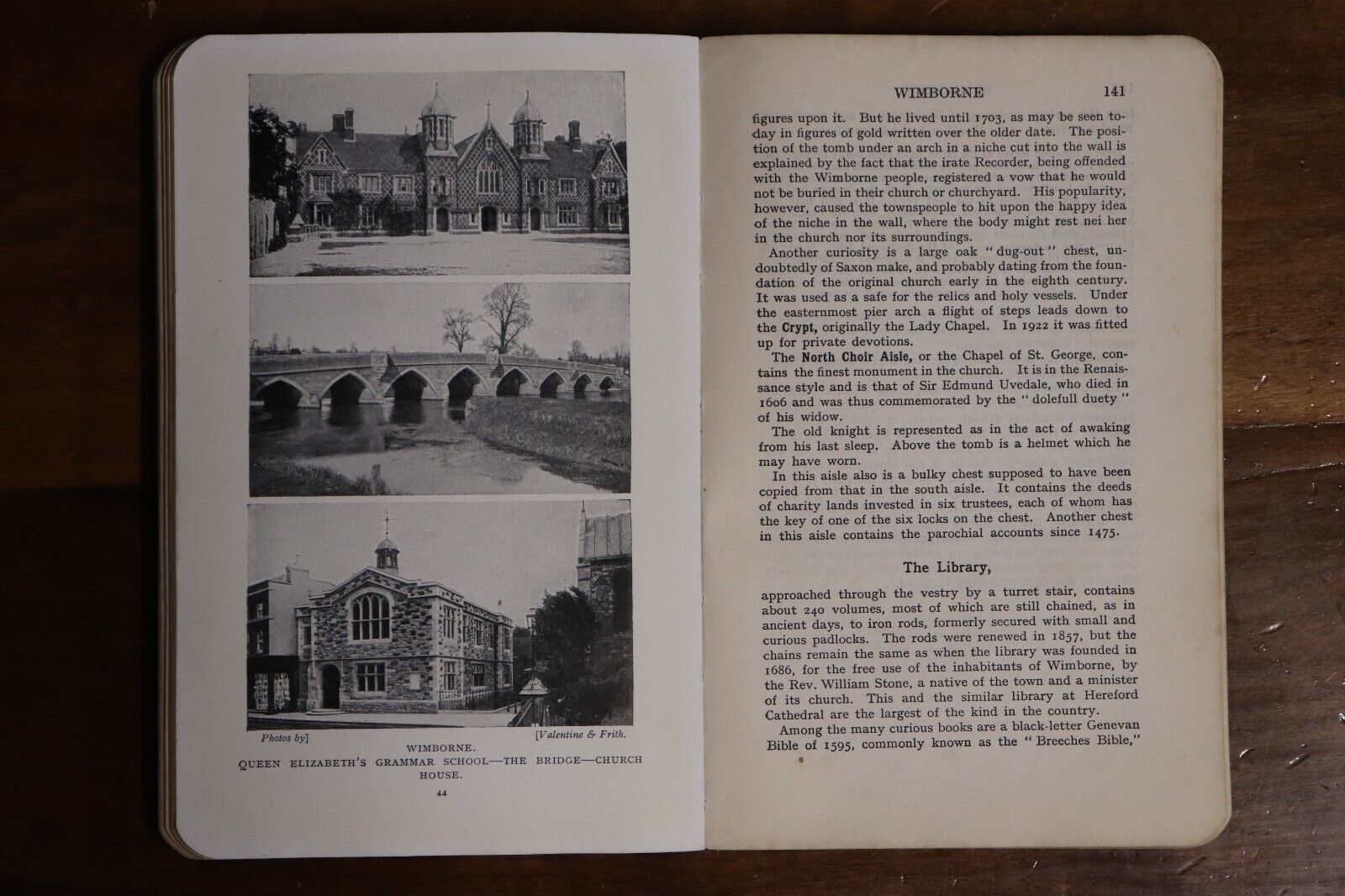 1927 Guide To Bournemouth: Ward Lock & Co Antique Travel Guide Book w/Maps