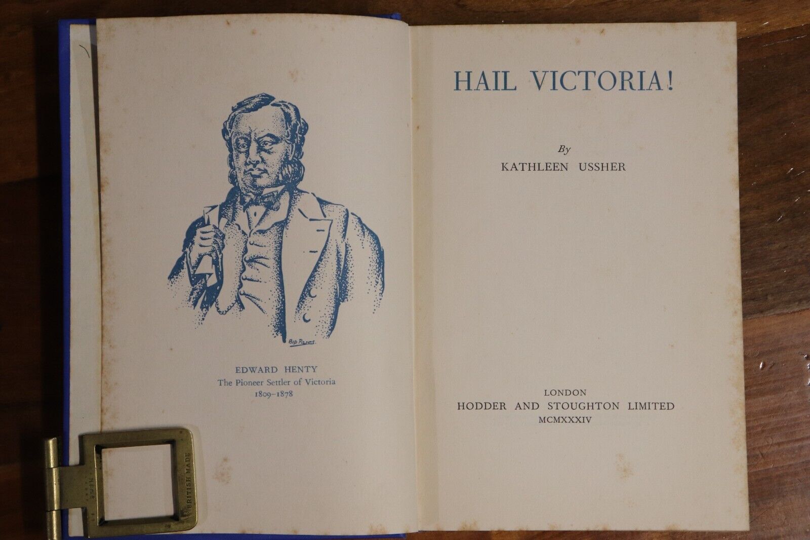 1934 Hail Victoria! by Kathleen Ussher Antique Australian History Book Ned Kelly - 0