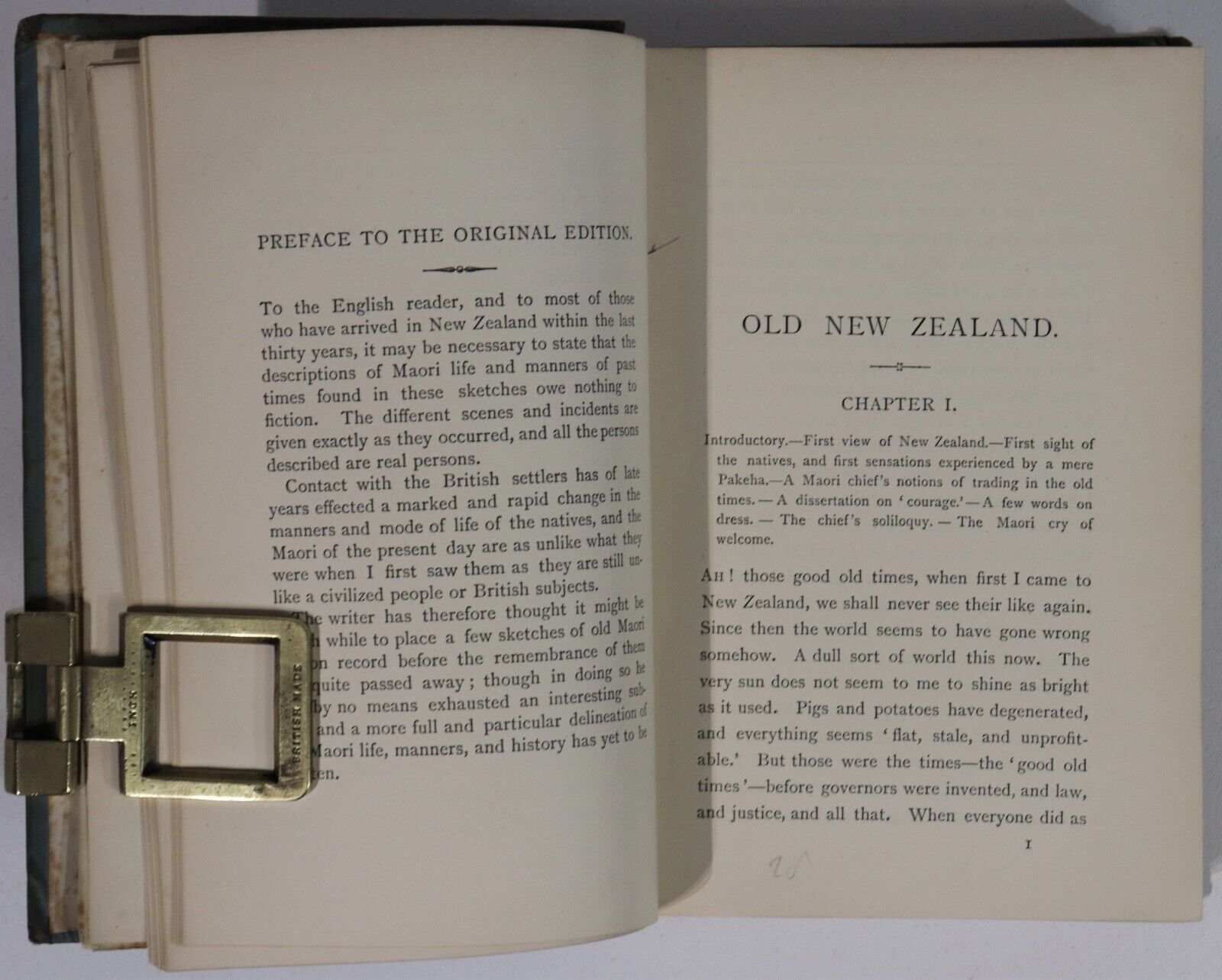 1887 Old New Zealand by Pakeha Maori Antique New Zealand History Reference Book