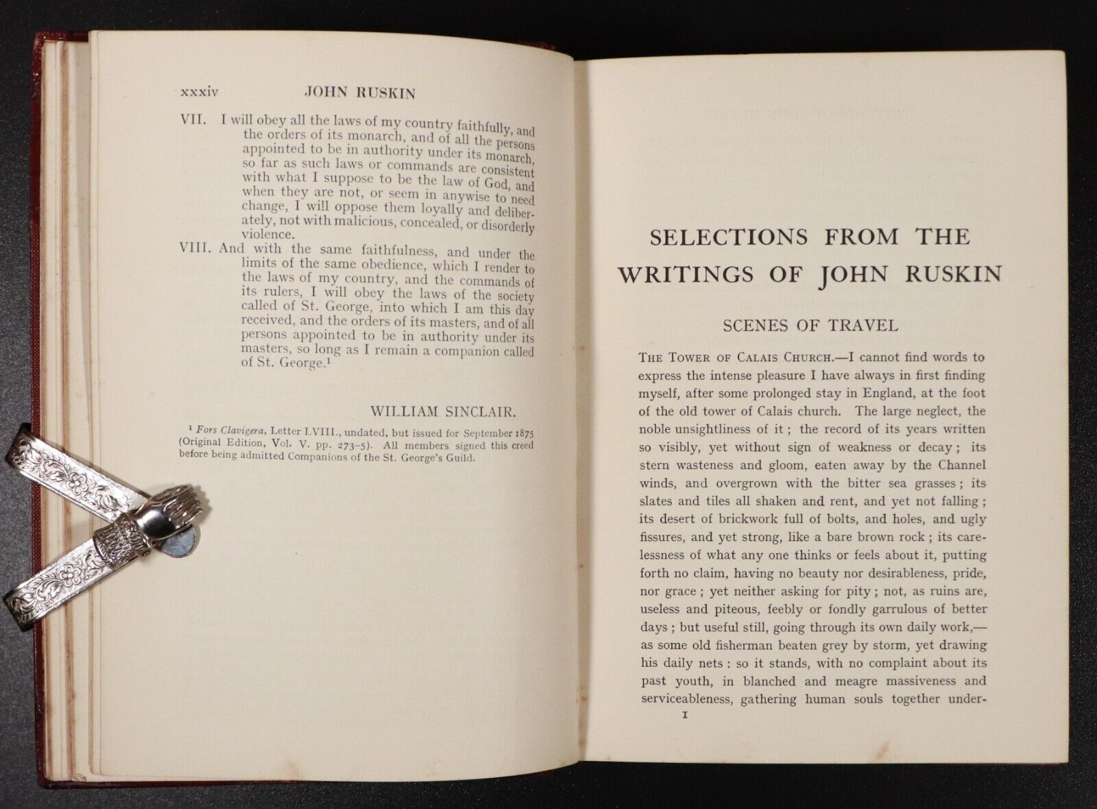 1907 Selections From The Writings Of John Ruskin Antique Art History Book