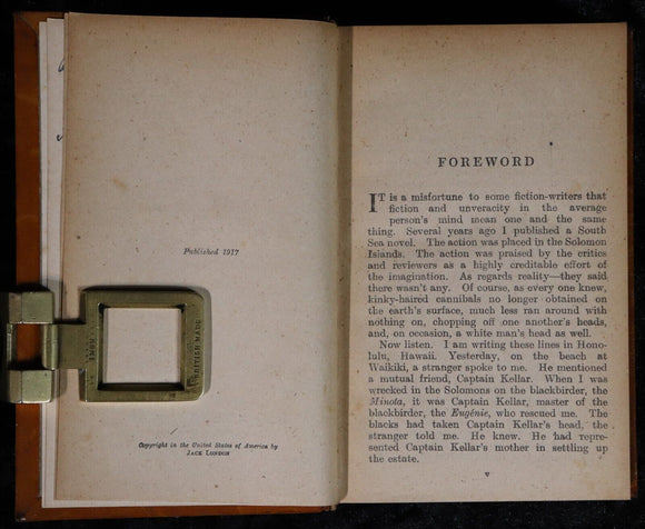 1917 Jerry Of The Islands & Michael by Jack London Antique American Fiction Book