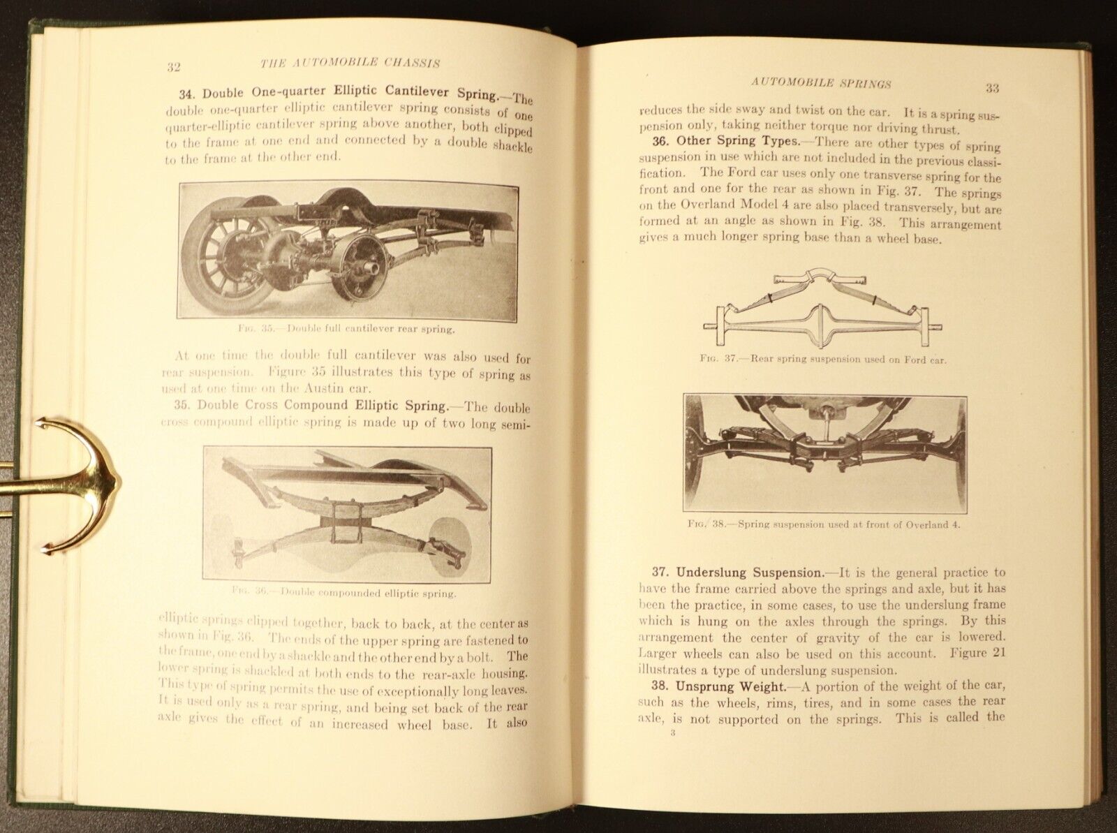 1923 The Automobile Chassis BG Elliott Antique Automotive Book McGraw Hill 1st