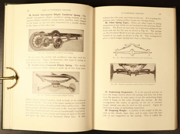 1923 The Automobile Chassis BG Elliott Antique Automotive Book McGraw Hill 1st