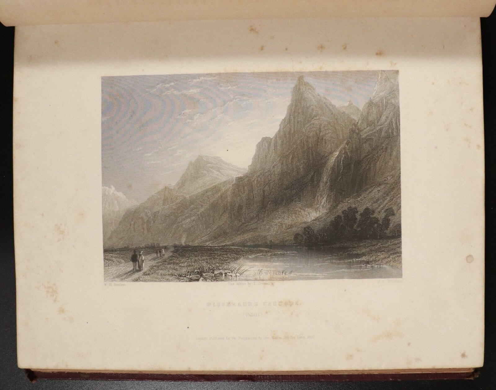 1836 2vol Switzerland Illustrated by Beattie & Bartlett Antiquarian Plate Book