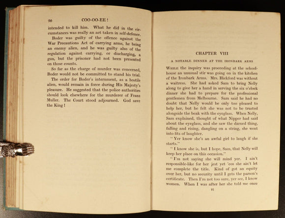 1916 Coo-oo-ee by John Butler Cooper Antique Australian Fiction Book Anzac WW1