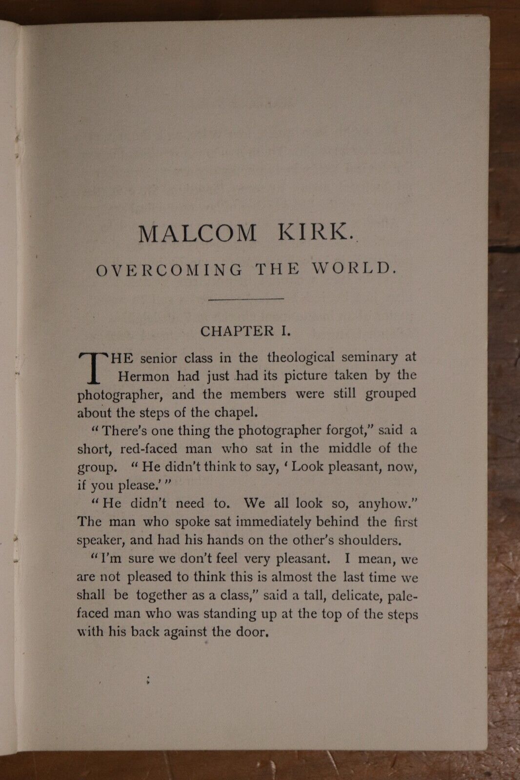 1898 Malcolm Kirk: Overcoming The World by CM Sheldon Antique Fiction Book