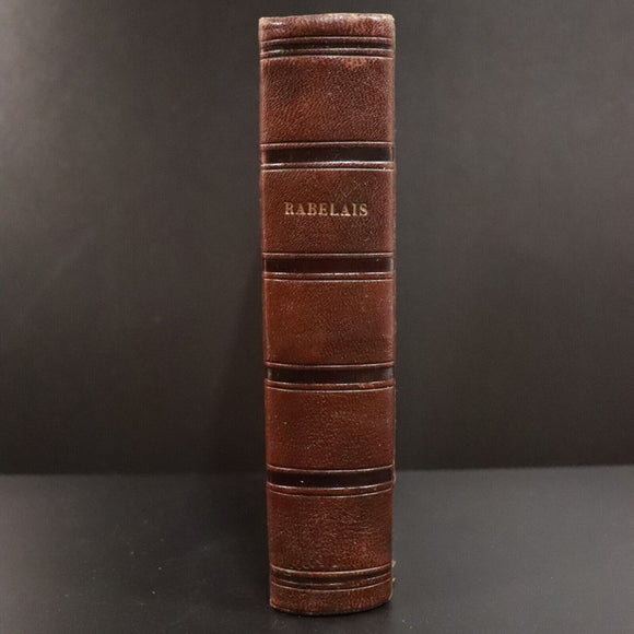 1854 Oeuvres De Rabelais by Louis Barre Antiquarian French Literature Book