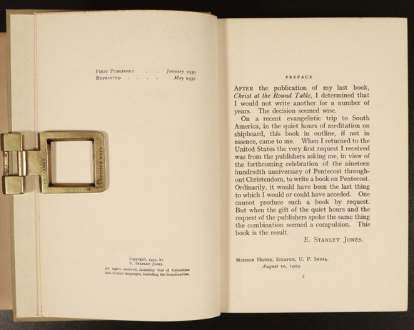 1930 The Christ Of Every Road by E.S. Jones Antique Theology Book Pentecost