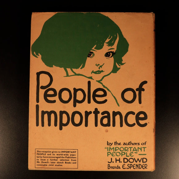 1938 People Of Importance by J.H. Dowd British Art Book Of Sketches B.E. Spender