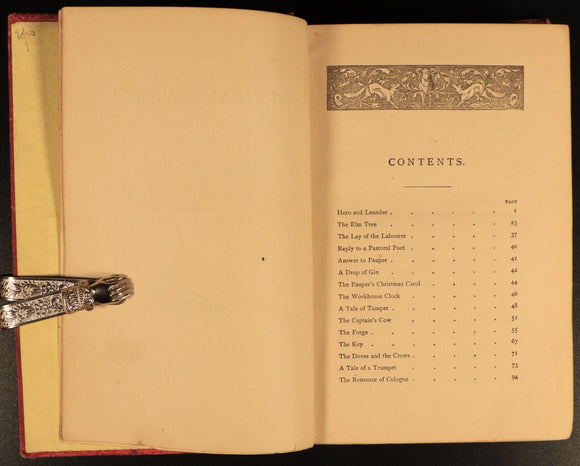 c1880 The Poetical Works Of Thomas Hood Antique British Poetry Book