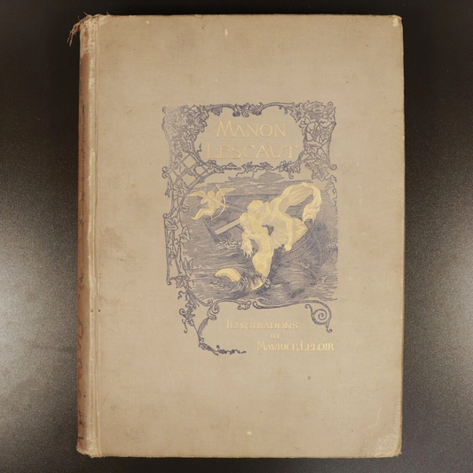 1890 History Of Manon Lescaut by The Abbe Prevost Antique Art & History Book