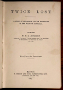 1883 Twice Lost by W.H.G. Kingston Antiquarian Australian History Fiction Book-4