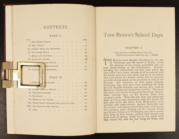 c1920 Tom Brown's School Days by Thomas Hughes Antique Fiction Book