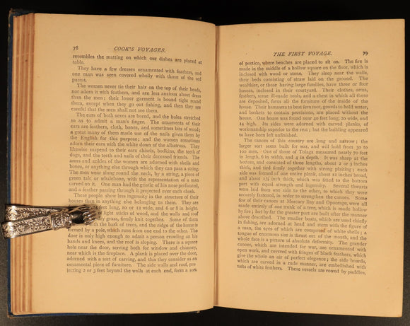1882 Captain Cooks Three Voyages Round The World Antique Exploration Book