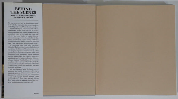 1997 Behind The Scenes In Historic Houses British Country House History Book