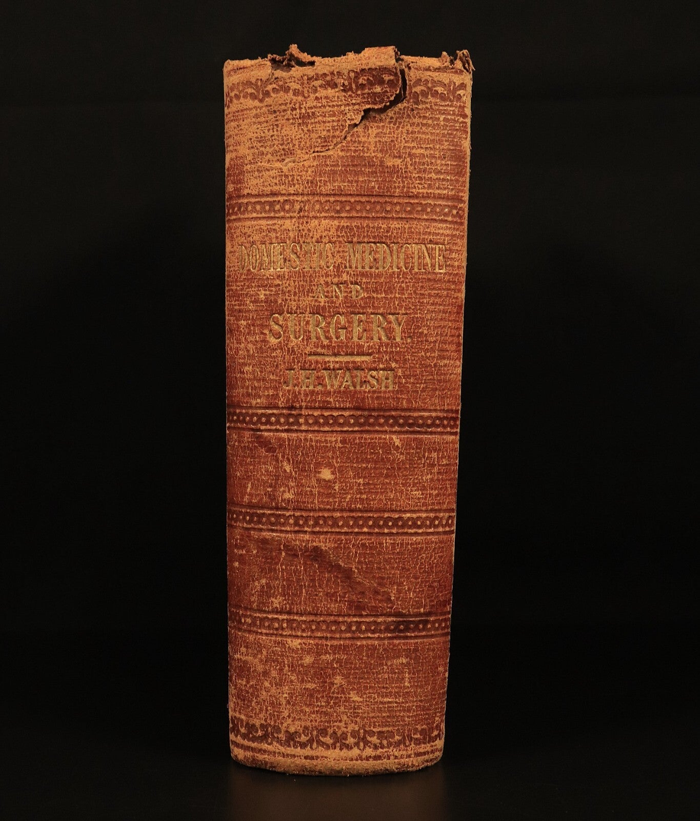 1858 Manual Of Domestic Medicine & Surgery by JH Walsh Antiquarian Medical Book - 0
